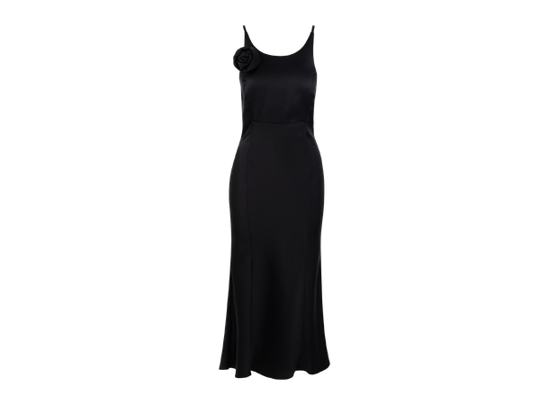 Alina Dress Black M Satin slip dress 