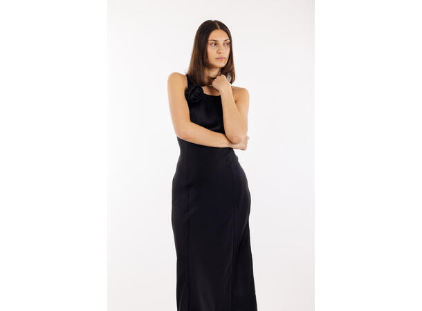 Alina Dress Black M Satin slip dress 