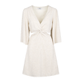 Ayla Dress Sand Melange XS Cut-out slub dress