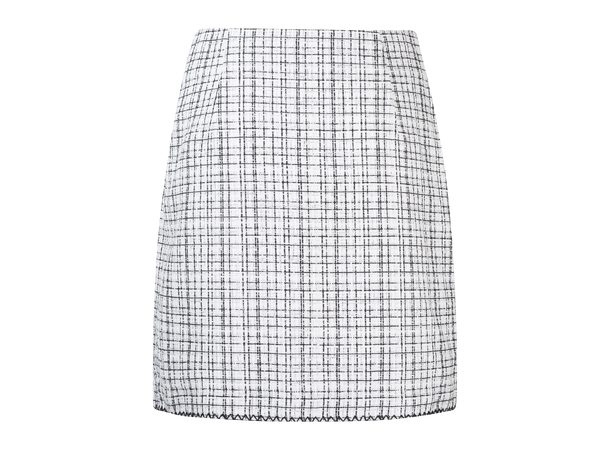 Barbro Skirt Black/White M Boucle mini skirt 