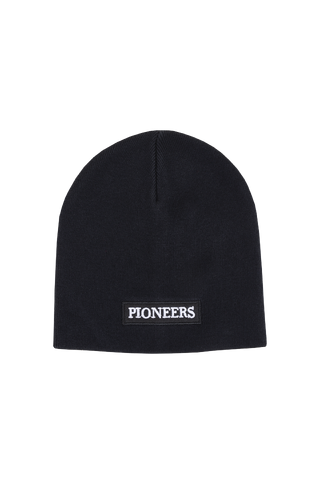 Cal Beanie Black One Size Cotton patch beanie