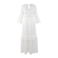 Catalina Dress White XS V-neck maxi dress