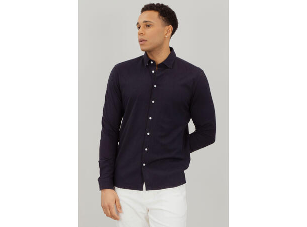 DiCaprio Shirt Navy XL Linen stretch shirt 