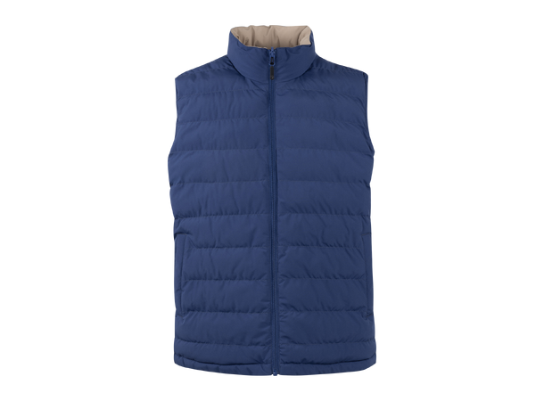 Ernie Vest Blue/Silver Mink L 2-way padded vest 