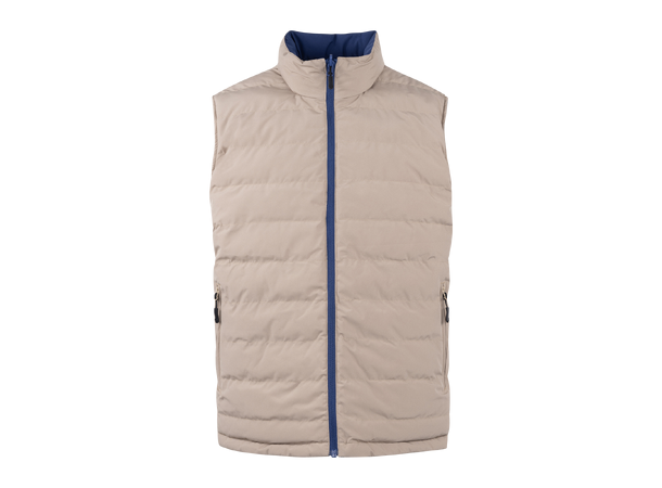 Ernie Vest Blue/Silver Mink L 2-way padded vest 