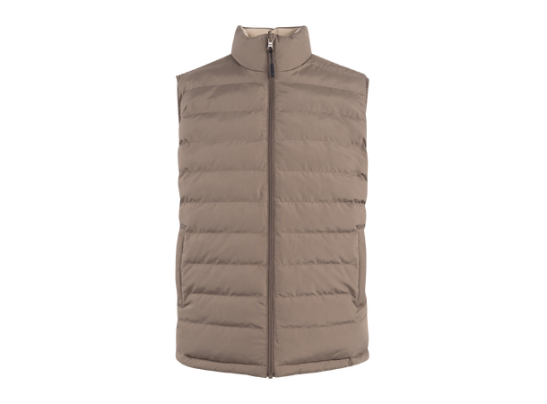 Ernie Vest Chocolate Chip/Silver Mink XX 2-way padded vest 