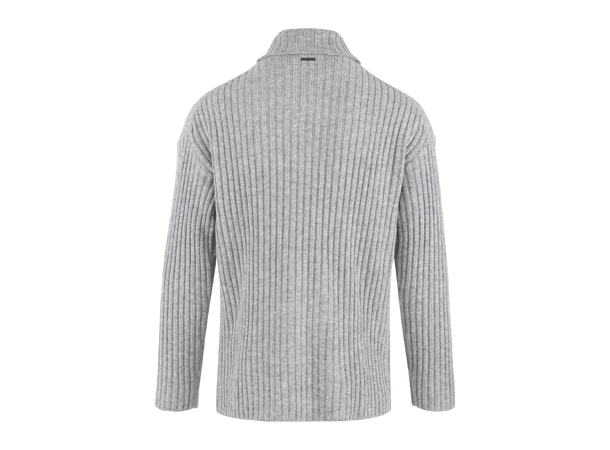 Franklin Turtle Grey Melange M Rib knit wool sweater 