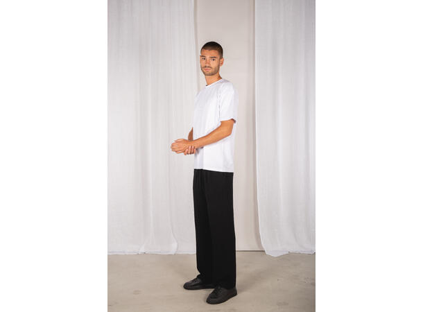 Greco Pant Black M Wide slub pant 