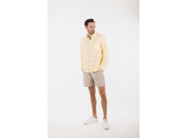 Keaton Shirt Light Yellow L Cotton gauze shirt 