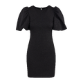 Keiyaa Dress Black XL Dress with puffed sleeves