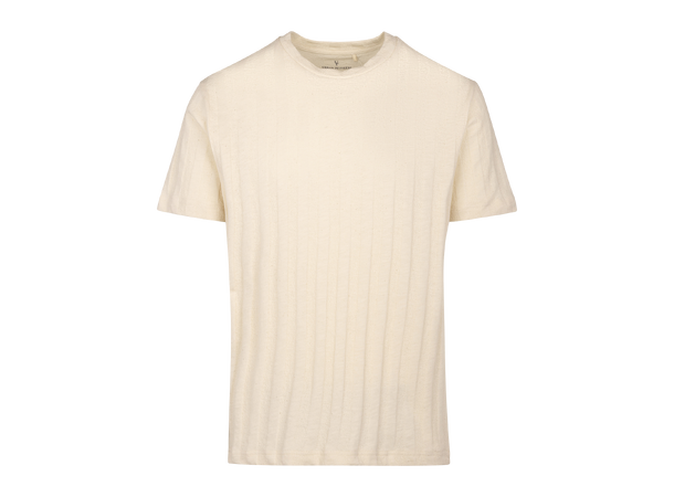 Leonell Tee Cream M Stripe structure t-shirt 