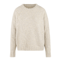 Leslie Sweater Cream M Crew neck alpaca sweater