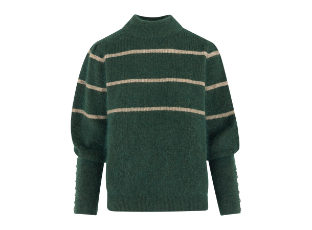 Lora Sweater Green XL Mohair sweater with stripes 