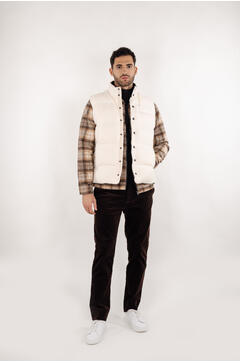 Cream puffer vest clearance