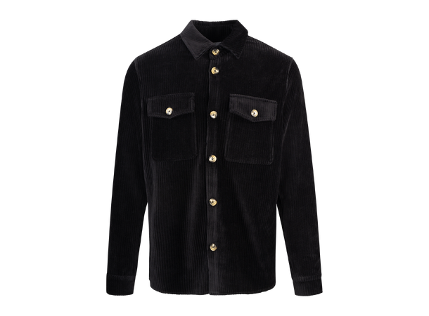 Milan Overshirt Black M Corduroy stretch overshirt