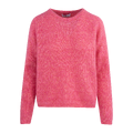 Mira Sweater Fandango pink S Raglan cable detail sweater