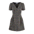 Nala Dress Black multi XS Boucle zip dress