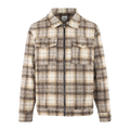 Philipe Jacket Cream check XXL Wool zip jacket