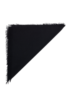 Royal Scarf Black One Size Mercerized merino scarf