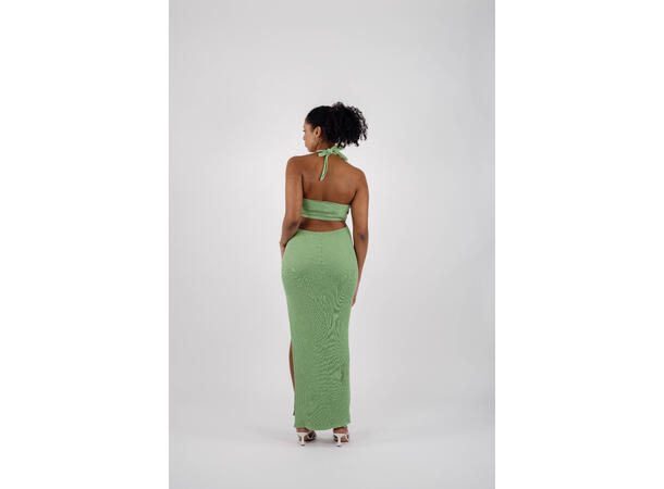 Skylar Dress Green M Cut out knit dress