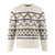 Clarence Sweater Cream multi L Ikat pattern r-neck 