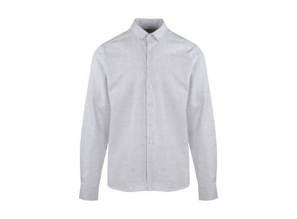 Albin Shirt Light Grey M Brushed twill shirt