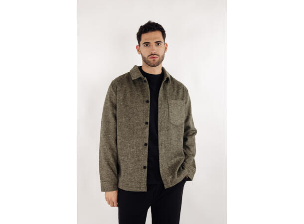 Aligo Overshirt Olive M Wool twill overshirt 