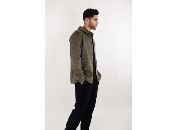 Aligo Overshirt Olive M Wool twill overshirt 