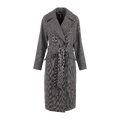 Angelina Coat Dark brown M Herringbone wool coat