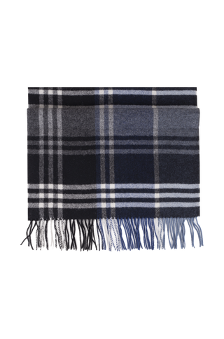 Bea Scarf Blue Check One Size Wool scarf
