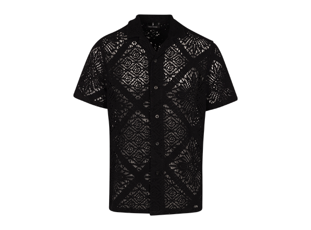 Cain Shirt Black XL Crochet SS shirt 