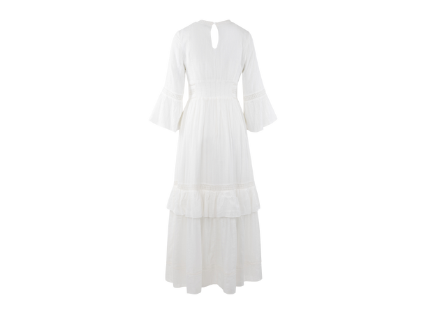 Catalina Dress White S V-neck maxi dress 
