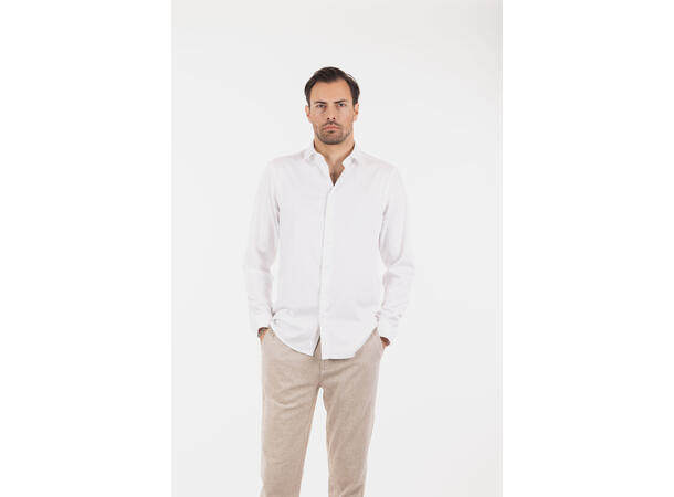 DiCaprio Shirt White XXL Linen stretch shirt 