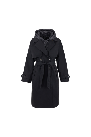 Eira Coat Technical trench with removable hood