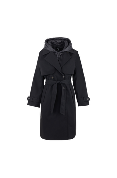 Eira Coat Technical trench with removable hood