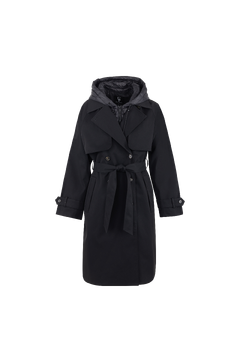 Eira Coat Technical trench with removable hood