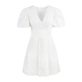 Emeli Dress White L Broderi anglaise dress