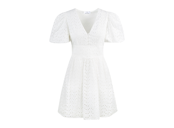 Emeli Dress White L Broderi anglaise dress
