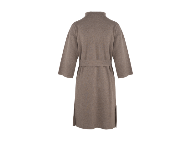 Flannery Dress Brown XS Viscose knit dress with belt 