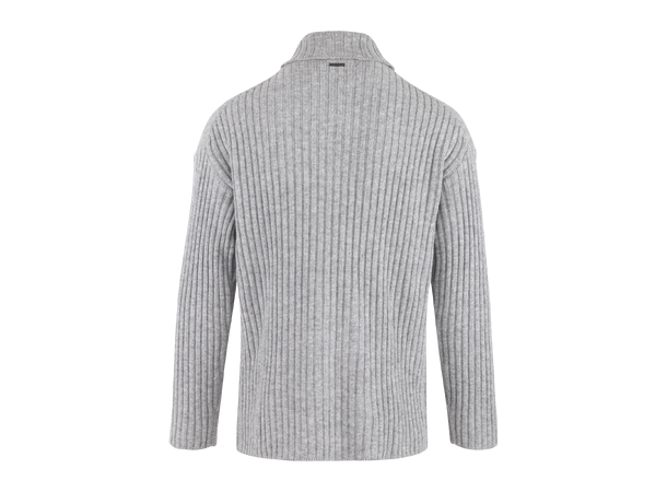 Franklin Turtle Grey Melange L Rib knit wool sweater 