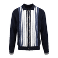 Gandalf Cardigan Navy multi S Merino button sweater