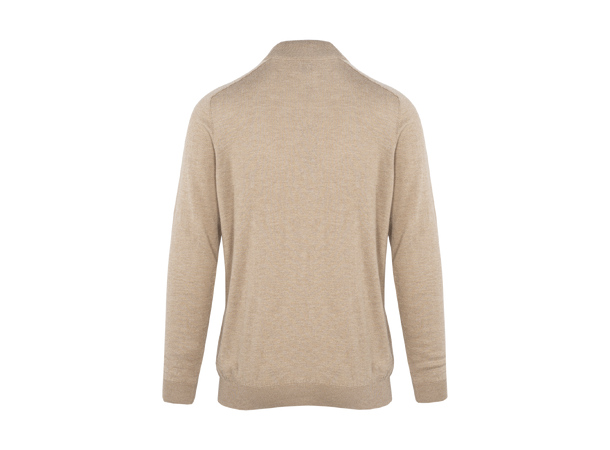 Gino Sweater Sand Melange M Merino blend turtleneck 