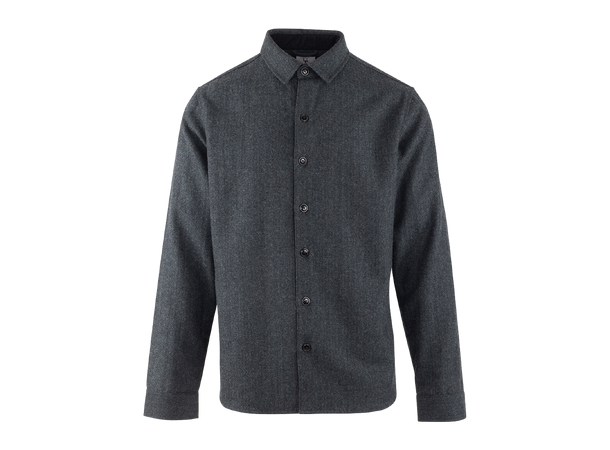 Jabba Shirt Petrol L Herringbone wool overshirt 