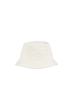 Katie Hat White One Size Boucle bucket hat