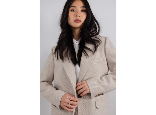 Laurie Blazer Sand M Heavy wool blazer 