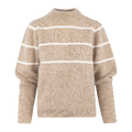Lora Sweater Sand XS Mohair sweater with stripes