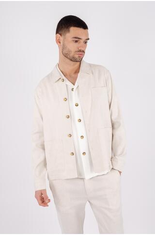 Mayk Overshirt Oxford linen overshirt