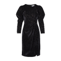 Melinda Dress Black S Velour glitter party dress