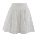Mikela Skirt White XS Crinkle cotton mini skirt