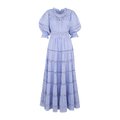 Paola Dress Vista Blue XS Lace maxi dress